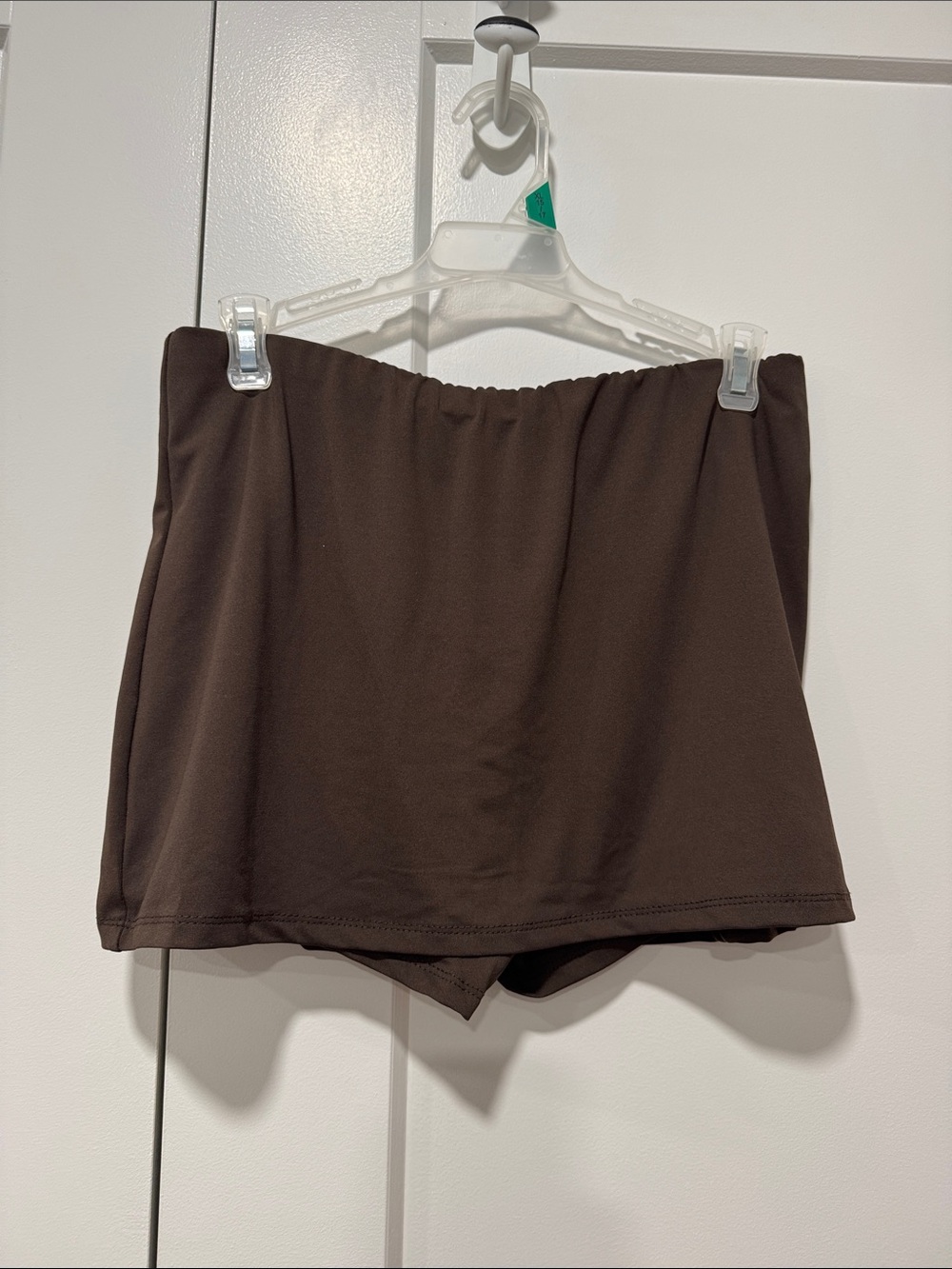 Women’s Brown Strapless High-Waist Skort